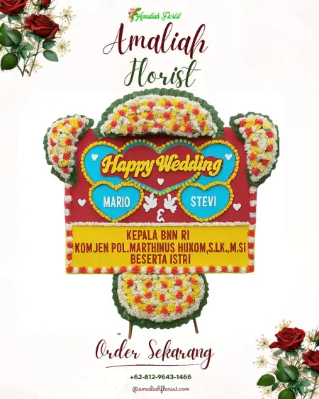 Papan Bunga Pernikahan Cijurey